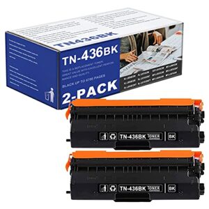indi tn436bk tn-436bk compatible tn436 tn-436 (2 pack black) extra high yield toner cartridge replacement for brother hl-l8260cdw l8360cdw mfc-l8610cdw l9570cdw l8900cdw l9570cdwt l8690cdw printer.
