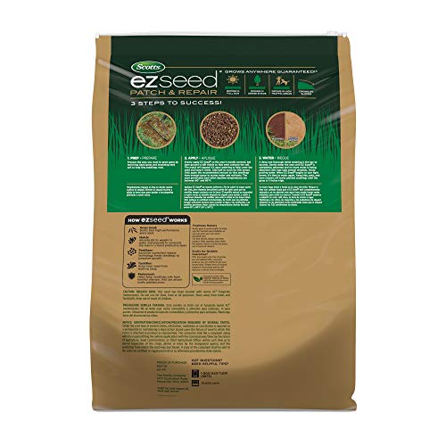 Scotts EZ Seed Patch & Repair Sun and Shade Mulch, Grass Seed, Fertilizer Combination for Bare Spots and Repair, 20 lb