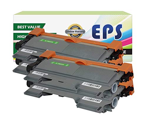 EPS Compatible Toner Cartridge Replacement for Brother TN-450 TN450 TN420 to use with MFC-7360N DCP-7065DN IntelliFax 2840 2940 MFC-7860DW MFC-7460DN HL-2270DW MFC7240 Printer (4 Pack Black)