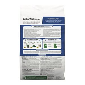 Scotts WeedEx Prevent with Halts - Crabgrass Preventer, Pre-Emergent Weed Control for Lawns, Prevents Chickweed, Oxalis, Foxtail & More All Season Long, Treats up to 5,000 sq. ft., 10 lb.