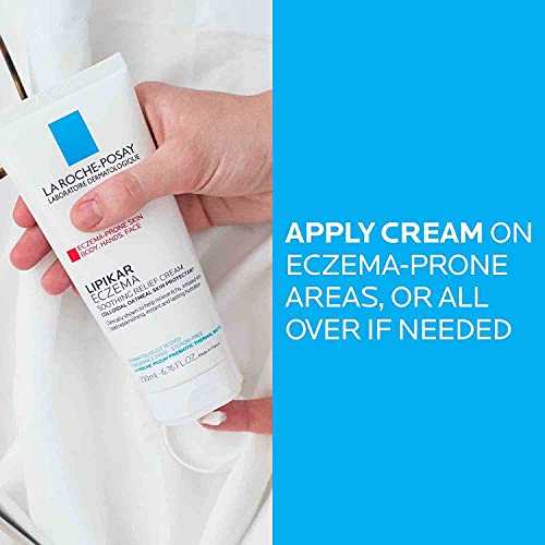 La Roche-Posay Lipikar Soothing Relief Eczema Cream, Face and Body Lotion For Eczema and Sensitive, Dry Skin, Moisturizer with Colloidal Oatmeal to Relieve Irritation