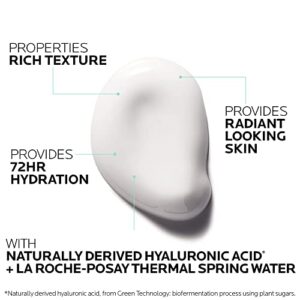 La Roche-Posay HydraphaseHA Rich, Hyaluronic Acid Face Moisturizer for Dry Skin with 72HR Hydration, Oil Free & Non-Comedogenic, 50 ML , 1.69 fl. oz.