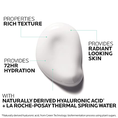 La Roche-Posay HydraphaseHA Rich, Hyaluronic Acid Face Moisturizer for Dry Skin with 72HR Hydration, Oil Free & Non-Comedogenic, 50 ML , 1.69 fl. oz.