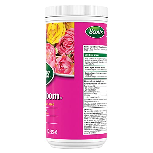 Scotts Super Bloom Water Soluble Plant Food, 2 lb - NPK 12-55-6 - Fertilizer for Outdoor Flowers, Fruiting Plants, Containers and Bed Areas - Feeds Plants Instantly