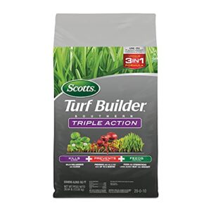 scotts turf builder southern triple action – combination weed killer, fire ant preventer, and fertilizer, 26.64 lbs., 8,000 sq. ft.