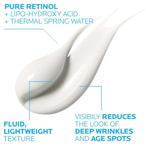 La Roche-Posay Redermic R Anti Aging Retinol Cream, Reduces Wrinkles, Fine Lines, and Age Spots with Pure Retinol Face Cream, 1 Fl Oz