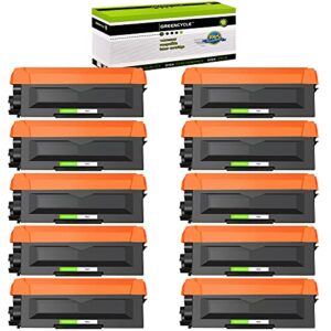 greencycle 10 pack tn660 tn-660 tn630 black toner cartridge replacement compatible for brother dcp-l2520dw dcp-l2540dw hl-l2360dw hl-l2380dw mfc-l2700dw mfc-l2740dw laser printer