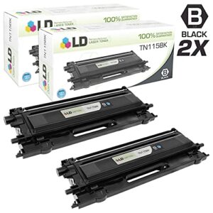 ld remanufactured toner cartridge replacement for brother tn115bk high yield (black, 2-pack)