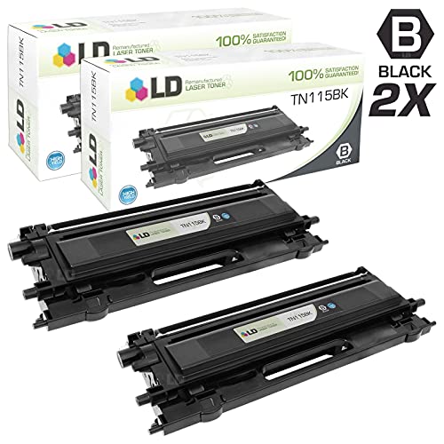 LD Remanufactured Toner Cartridge Replacement for Brother TN115BK High Yield (Black, 2-Pack)