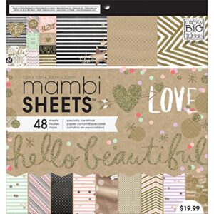 me & my big ideas gold rush mambi sheets, 12-inch by 12-inch