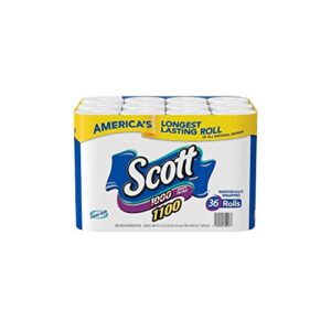 scott 1100 unscented bath tissue, 1-ply (36 rolls)