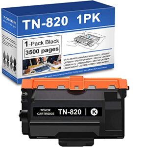 lkkj 1 pack tn-820 black toner cartridge compatible tn820 toner cartridge replacement for brother tn 820 dcp-l5500dn l5600dn l5650dn mfc-l6700dw hl-l6200dw/dwt printer toner.