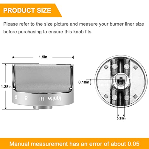 AMI PARTS W10766544 Burner Control Knobs Replacement for Whirlpool GE Stove Knobs 10430807 W10676228 4248219 AP5958476 PS10067059 EAP10067059 (5 Pack)