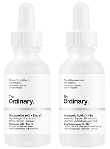 Hyaluronic Acid with 2% + B5 (30ml) and Niacinamide 10% + Zinc 1% (30ml) Bundle Face Care Set