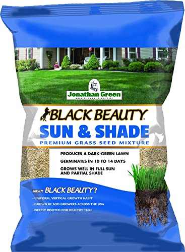 Jonathan Green (12007) Black Beauty Sun & Shade Grass Seed - Cool Season Lawn Seed, 50 lb