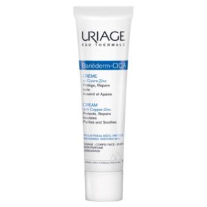 uriage bariederm cica-cream 1.35 fl.oz | face and body cream that protects and repairs irritated skin | with hyaluronic acid, copper and zinc: relieves discomfort & reduces the desire to scratch