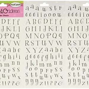 Me & My Big Ideas Mambi 4-1/2 Inch by 6 Inch Minis Stickers 3 Sheets/Package, Curly Alphabet