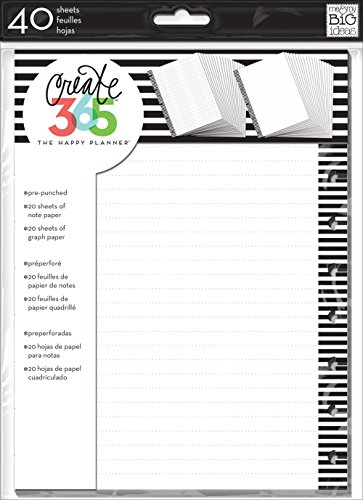 me & my BIG ideas Graph Paper, Black Stripes Planner