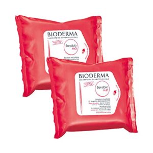 bioderma – sensibio h2o makeup remover – gentle cleanser and unscented – biodegradable makeup wipes for sensitive skin