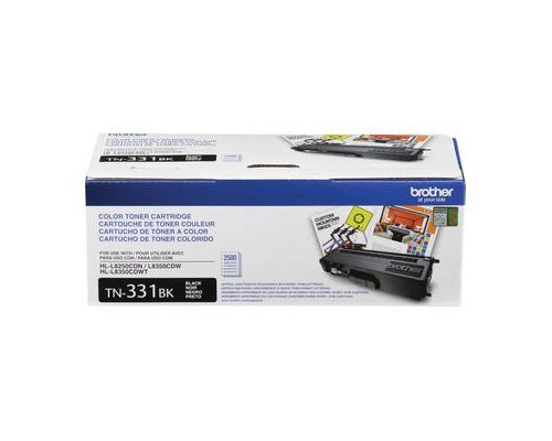 Original Brother TN331BK Black Toner Cartridge - 2,500 Yield