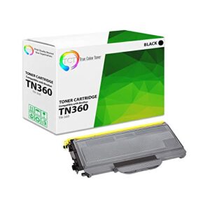 tct premium compatible toner cartridge replacement for brother tn-360 tn360 black works with brother hl-2140 2150n 2170w, dcp-7030 7045n, mfc-7320 7345n 7450 7840w printers (2,600 pages)