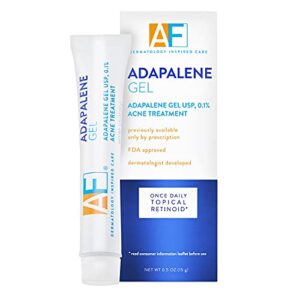 acne free adapalene gel 0.1%, once-daily topical retinoid acne treatment, 30 day supply, 0.5 ounce