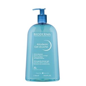 bioderma – atoderm hydrating shower gel body wash – moisturizing face and body cleanser for normal to dehydrated sensitive skin, 33.8 fl oz (pack of 1)
