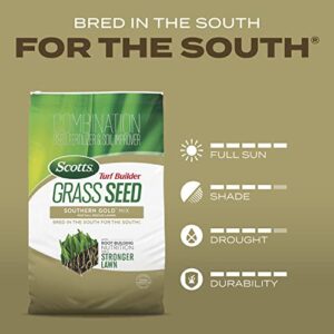 Scotts Turf Builder Grass Seed Southern Gold Mix for Tall Fescue Lawns in The South with Root-Building Nutrition, 16 lb.