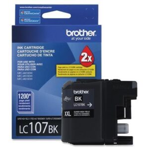 lc107bk brother innobella lc107bk ink cartridge – black – inkjet – 1200 page – 1 each