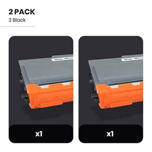 YoYoInk Compatible Printer Toner Cartridge Replacement for Brother TN750 2 Pack (2 Black)