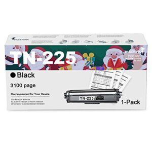 vaserink compatible tn211 tn225 toner cartridges tn-225 black (1-pack) replacement for brother dcp-9015cdw 9020cdn hl-3140cw 3150cdn mfc-9130cw 9140cdn printer