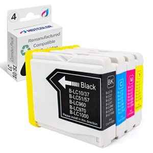 hotcolor lc51 ink compatible with brother ink cartridges lc51 for brother mfc 240c 465cn mfc 5460cn ink(1bk/1m/1c/1y,4pack)