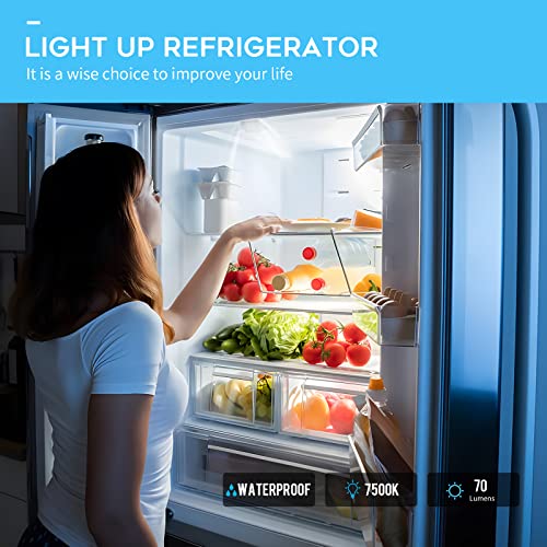 New Upgraded W10515058 Led Refrigerator Main Light Replacement Compatible with Whirlpool Kenmore Maytag, KitchenAid, Waterproof, 1 PCS, Year Warranty