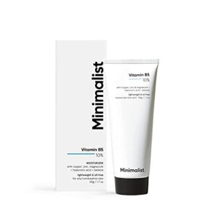 minimalist vitamin b5 10% oil free fast absorbing lightweight face moisturizer gel for oily & acne prone skin