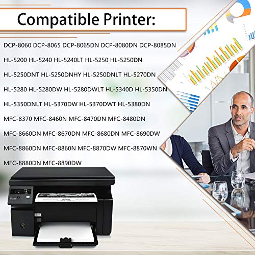 KCMYTONER High Yield Compatible Toner Cartridge Replacement for Brother TN580 TN550 TN650 TN620 Work with HL-5370DW HL-5340D DCP-8060 DCP-8065DN HL-5240 HL-5250DN MFC-8660DN - Black 1 Pack