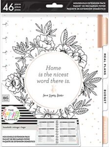 me & my big ideas home extension pack – the happy planner scrapbooking supplies – organizer for household duties – plan your budget & chores, make grocery lists & meal plans – classic size