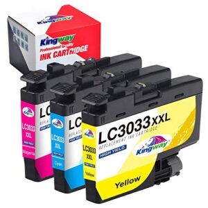 Kingway Upgraded LC3033XXL LC3033 LC3035 Compatible Ink Cartridges Replacement for Brother MFC-J995DW MFC-J995DWXL MFC-J815DW, MFC-J805DW, MFC-J805DWXL Printer (Black, Cyan, Magenta, Yellow, 6-Pack)