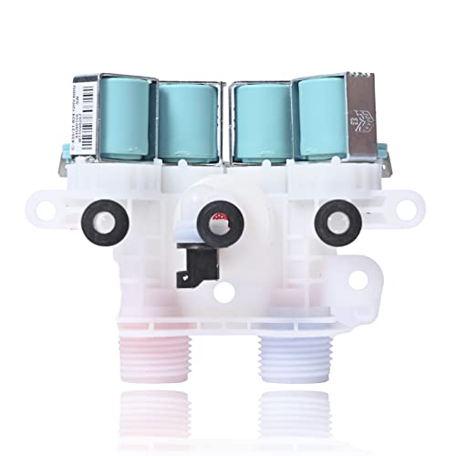 Washer Water Inlet Valve Replace For Whirlpool Cabrio WTW8500DR2 WTW8500DC2 WTW7500GC0 WTW7500GW0 WTW8500DC0 WTW5105HW0 WTW5105HW1 WTW7500GC2 WTW7500GW2 WTW8500DC5 WTW7500GW WTW8500DW WTW8500DW1