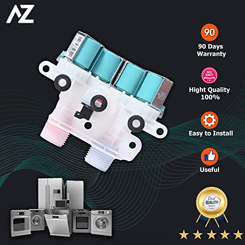 Washer Water Inlet Valve Replace For Whirlpool Cabrio WTW8500DR2 WTW8500DC2 WTW7500GC0 WTW7500GW0 WTW8500DC0 WTW5105HW0 WTW5105HW1 WTW7500GC2 WTW7500GW2 WTW8500DC5 WTW7500GW WTW8500DW WTW8500DW1