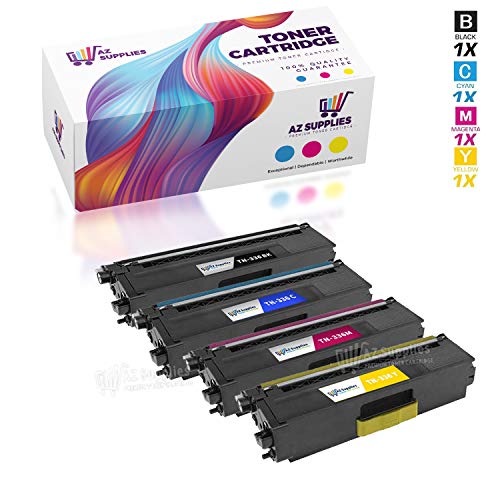 AZ Supplies Compatible Toner Cartridge 4-Pack Replace Brother TN-336BK TN-336C TN-336M TN-336Y for Brother DCP-L8400CDN, DCP-L8450CDW, HL-L8250CDN, HL-L8350CDW, MFC-L8650CDW, MFC-L8850CDW