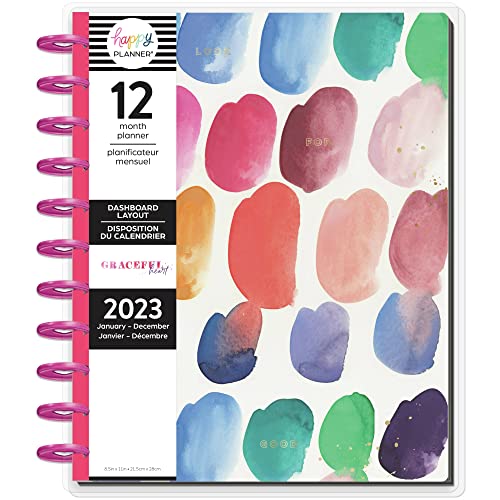 Happy Planner Weekly/Monthly Planner, 8-1/2" x 11", GracePlace Art, January To December 2023, PPBD12-098