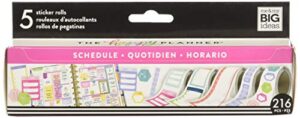 me & my big ideas scheduling happy planner sticker roll, multicolor