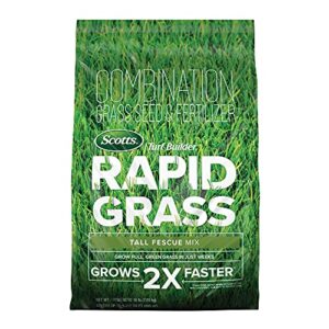 scotts turf builder rapid grass, grass seed and fertilizer tall fescue mix, 16 lbs.