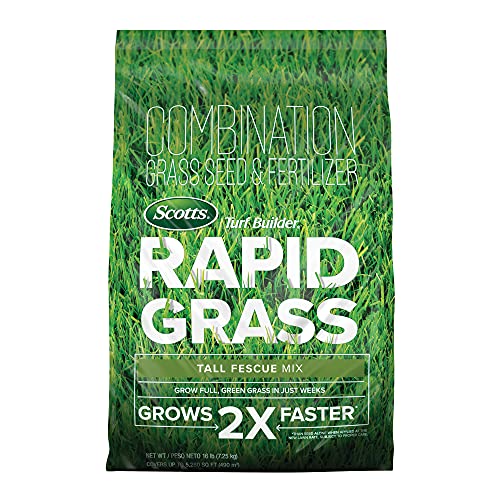 Scotts Turf Builder Rapid Grass, Grass Seed and Fertilizer Tall Fescue Mix, 16 lbs.