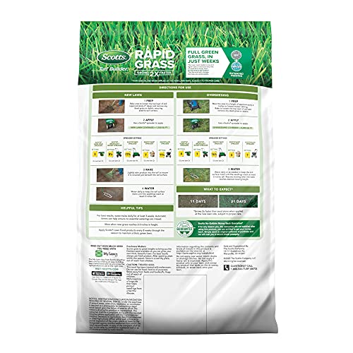 Scotts Turf Builder Rapid Grass, Grass Seed and Fertilizer Tall Fescue Mix, 16 lbs.