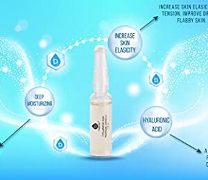 100% Hyaluronic Acid And Natural Moisturizing Serum Ampoule Set,Anti Aging Anti Wrinkle, 7 Day Treatment For All Skin Types