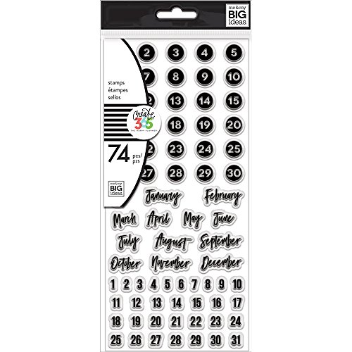 me & my BIG ideas The Happy Planner 74 Clear Dates Stamps CLS-05