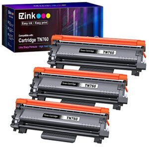 e-z ink (tm compatible toner cartridge replacement for brother tn760 tn 760 tn730 compatible with dcp-l2550dw hl-l2350dw hll2395dw hll2390dw hl-l2370dw mfc-l2710dw mfc-l2750dw mfc-l2730dw (3 black)