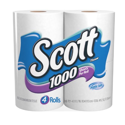 Scott 1000 Bath Tissue, 1000 Sheet Rolls (16 Rolls)