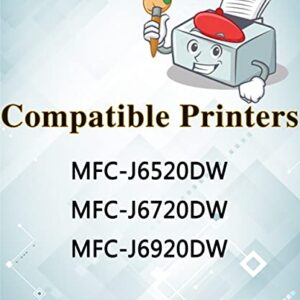 MM MUCH & MORE Ink Cartridge Replacement for Brother LC109 XXL LC109BK LC109XXL LC-109 LC105C LC105M LC105Y to use with MFC-J6520DW J6720DW J6920DW Printers (4-Pack, Black + Cyan + Magenta + Yellow)